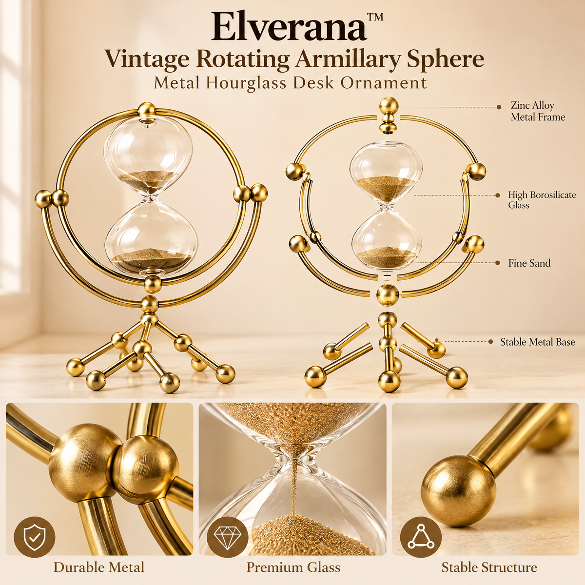 Elverana™ Sculptural Modern Decorative Accent — Organic Art Object For Contemporary Home Styling