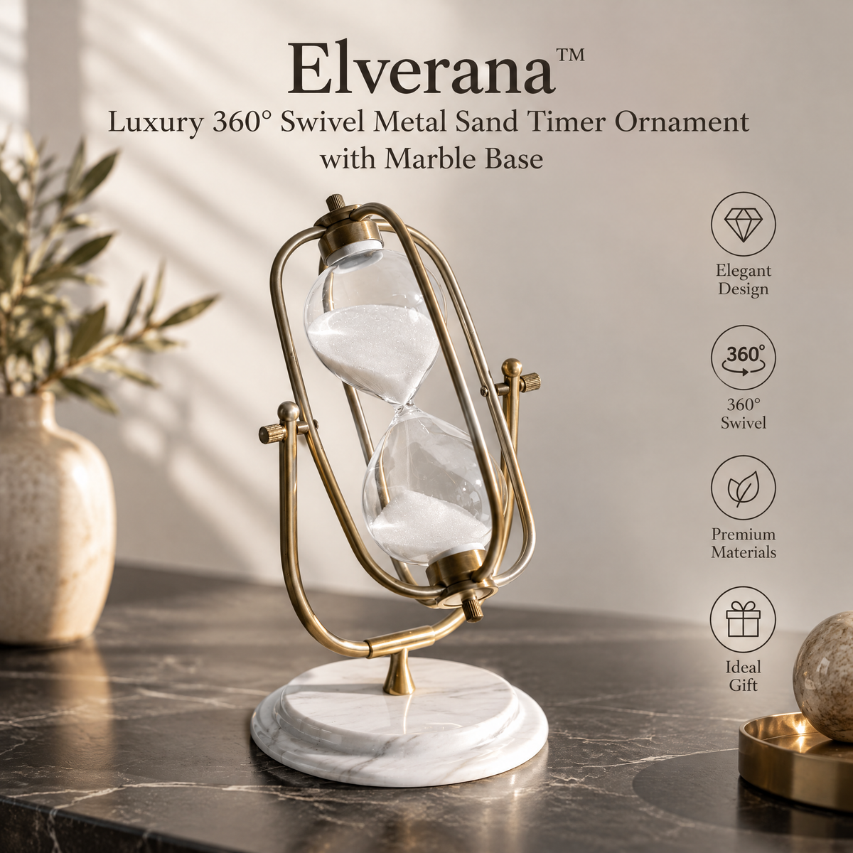 Elverana™ Sculptural Modern Decor Piece — Organic Artistic Accent For Elevated Home Interiors