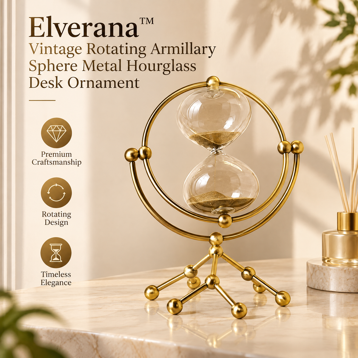 Elverana™ Sculptural Modern Decorative Accent — Organic Art Object For Contemporary Home Styling