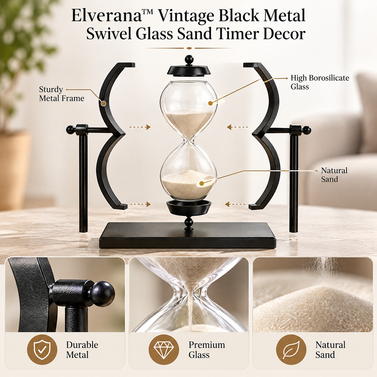 Elverana™ Sculptural Contemporary Home Accent — Modern Artistic Decor Piece For Elevated Interiors
