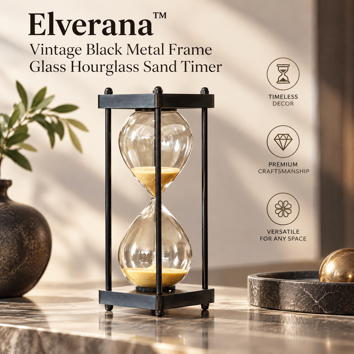 Elverana™ Sculptural Organic Decor Accent — Modern Artistic Statement Piece For Contemporary Homes