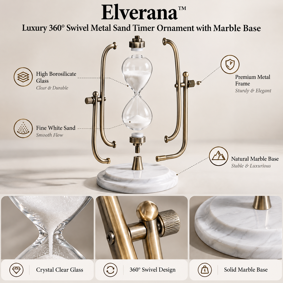 Elverana™ Sculptural Modern Decor Piece — Organic Artistic Accent For Elevated Home Interiors
