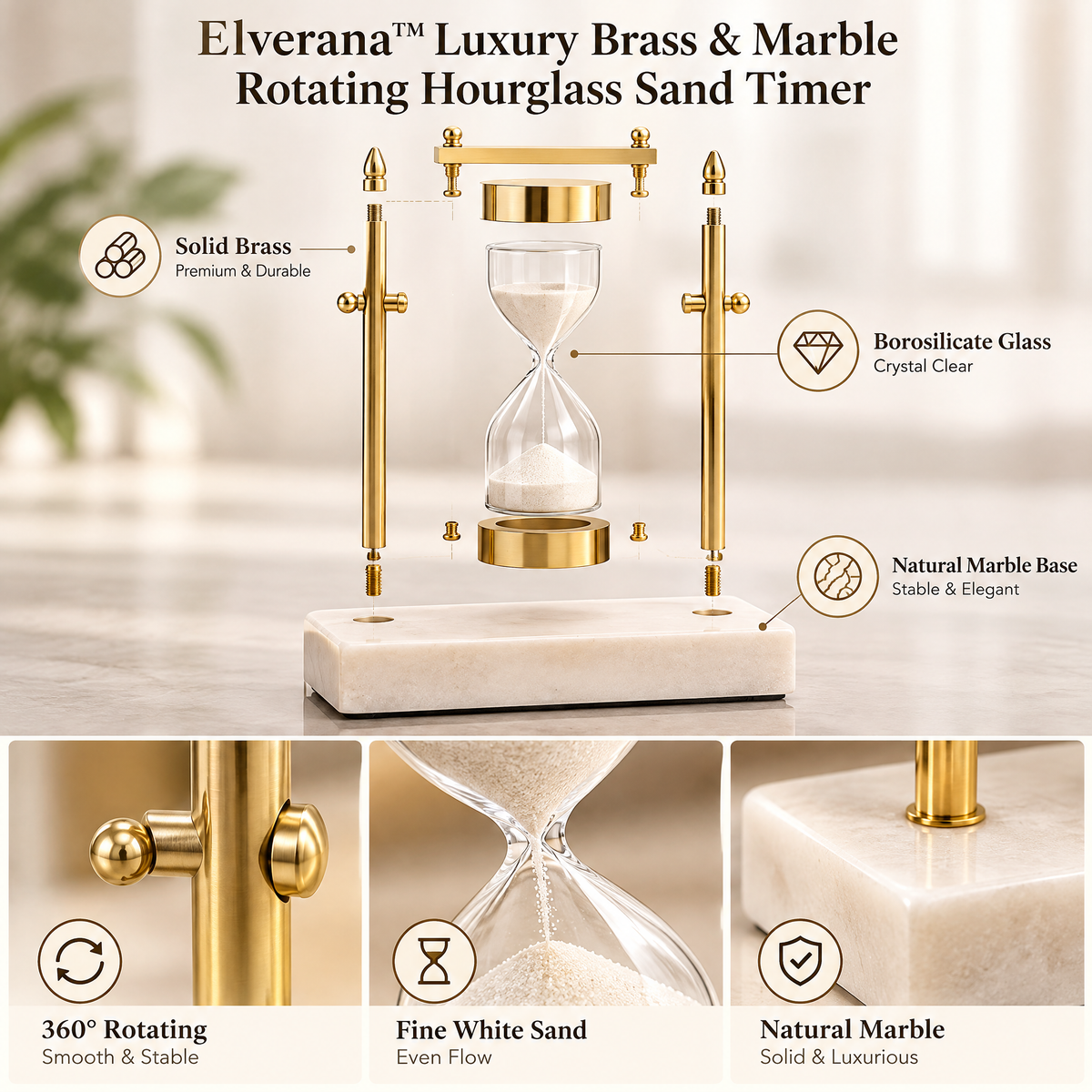 Elverana™ Sculptural Modern Decorative Accent — Artistic Home Object For Elegant Interiors