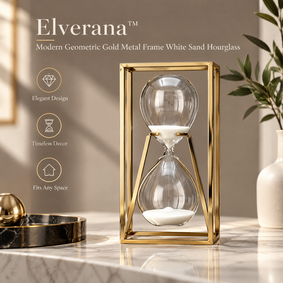 Elverana™ Sculptural Decorative Object — Modern Organic Accent Piece For Contemporary Home Styling