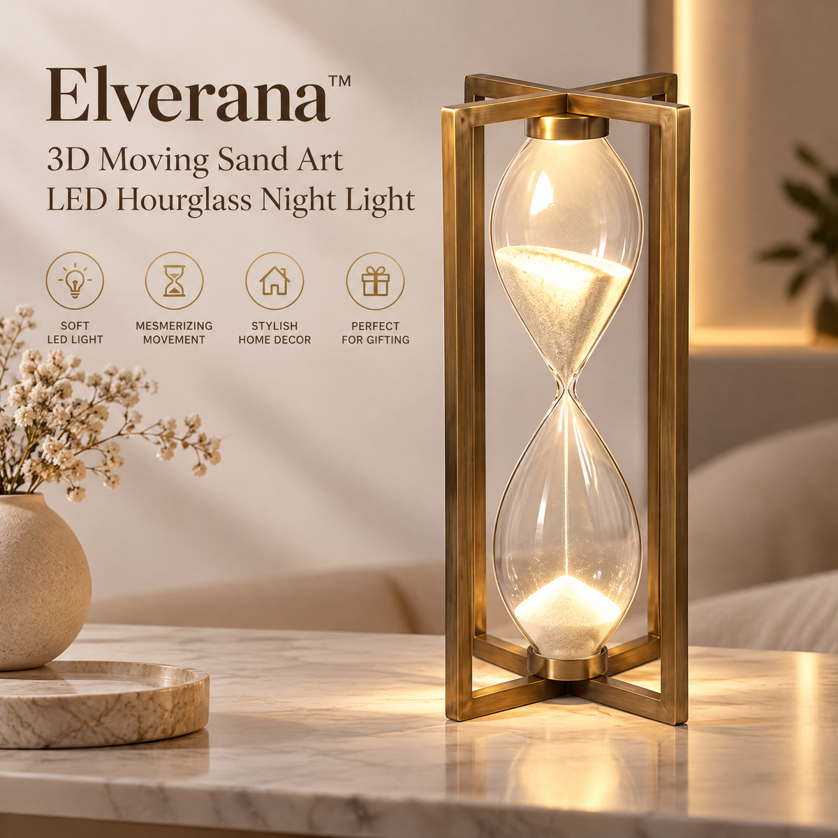 Elverana™ Sculptural Modern Home Accent — Artistic Decorative Object For Elegant Interiors