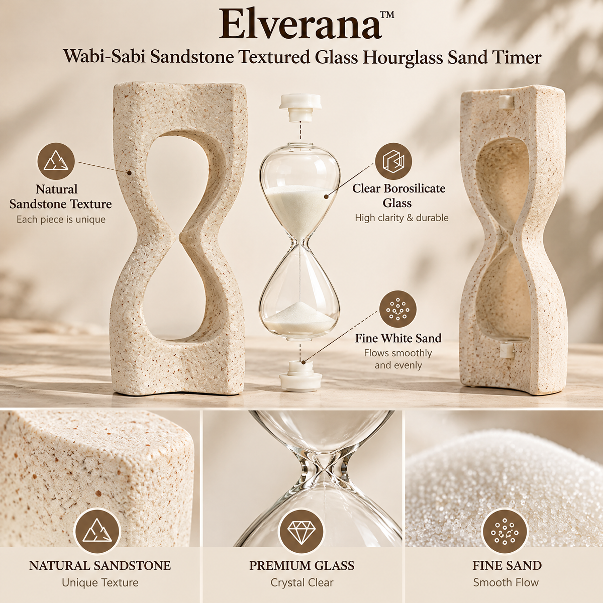 Elverana™ Sculptural Decorative Accent Piece — Modern Artistic Home Decor Object